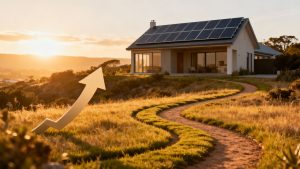 South Africa solar panels on home with sun