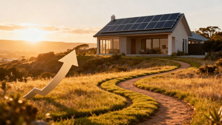 South Africa solar panels on home with sun