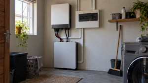 A real-world photograph of a scene related to power backup for home.